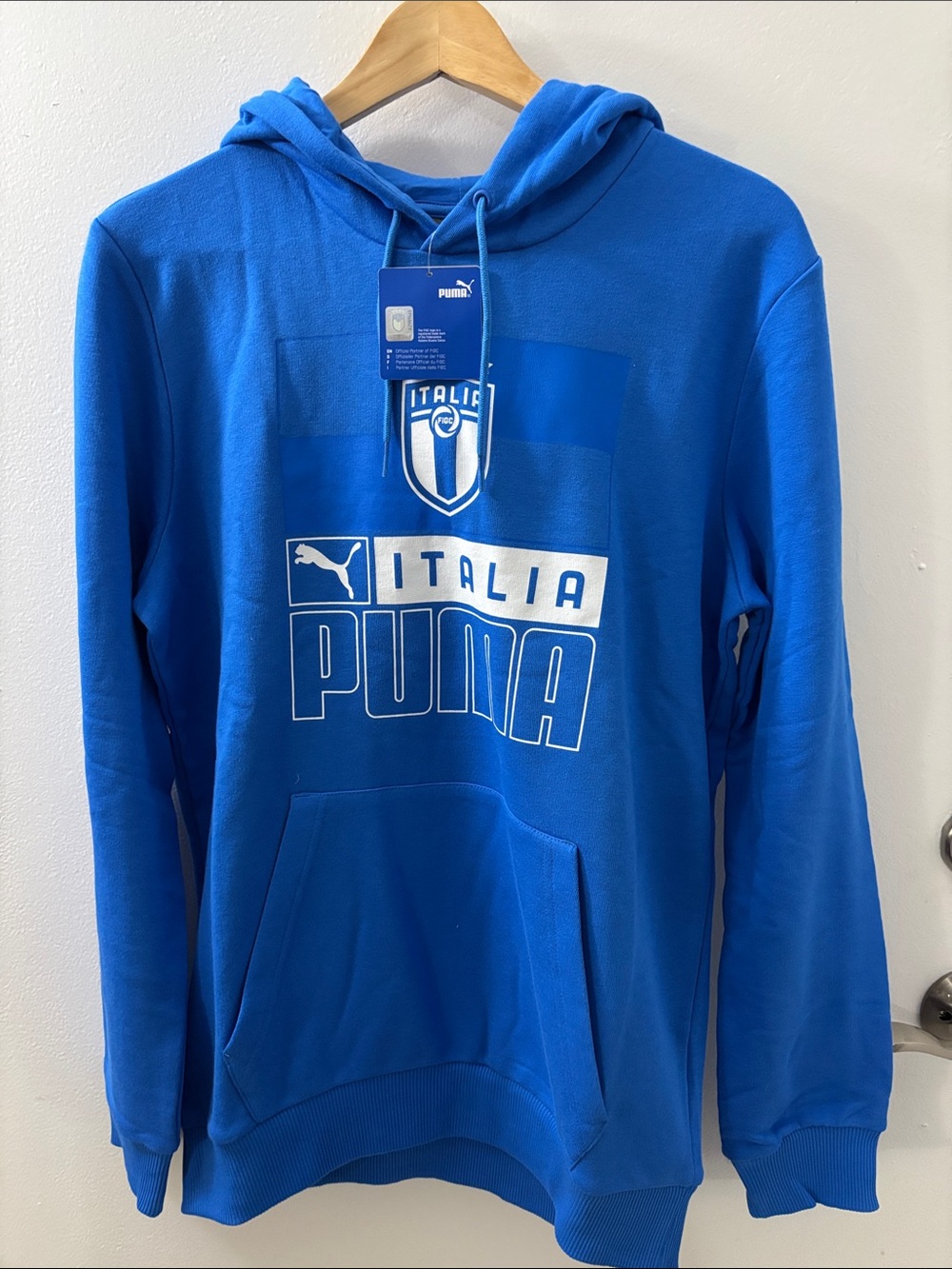 Puma Royal Blue Italia Logo Pullover Hoodie